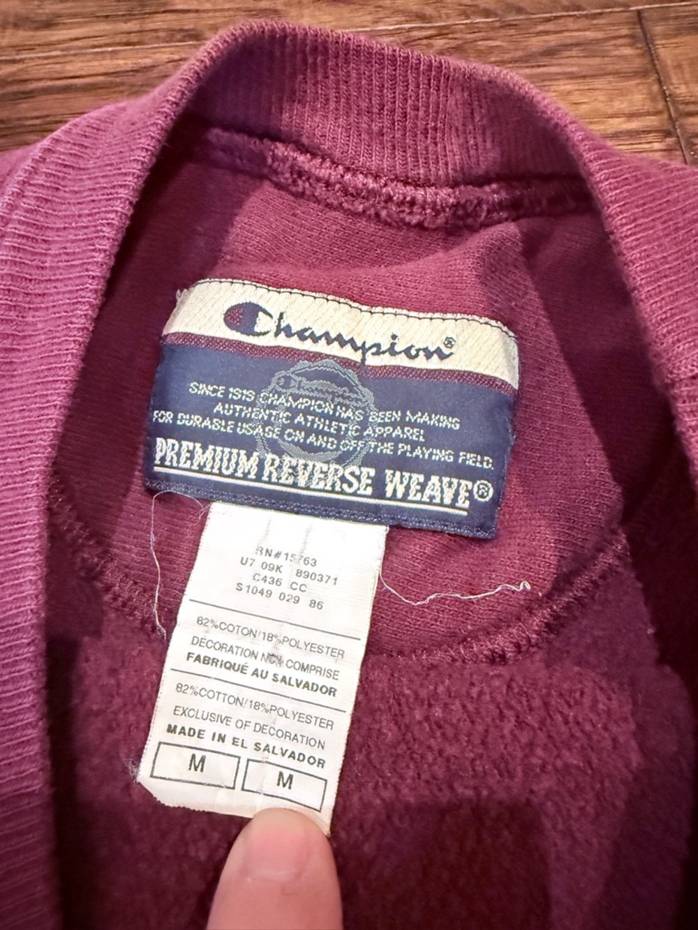 Champion Maroon Grove City College Crewneck Sweatshirt - Picture 4 of 4